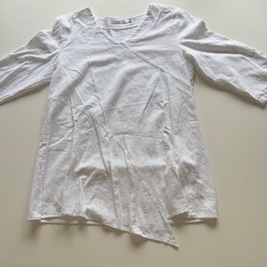 EUC MISSLOOK Textured V-Neck Cotton Top (E3)